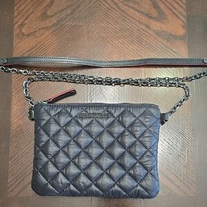 MZ Wallace Black Quilted Crossbody Bag